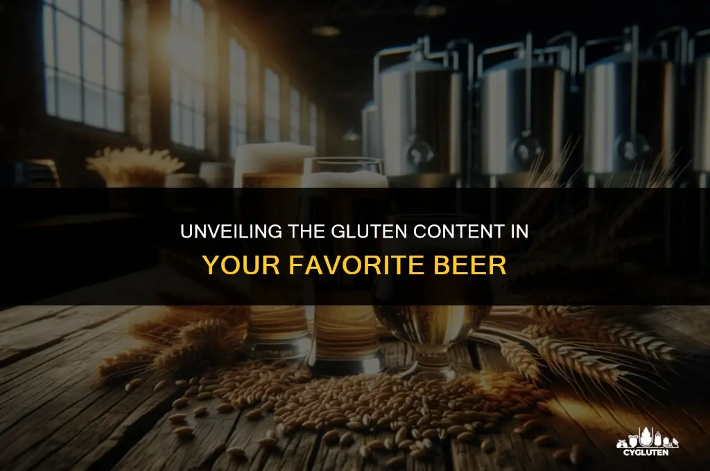 how much gluten is in one beer