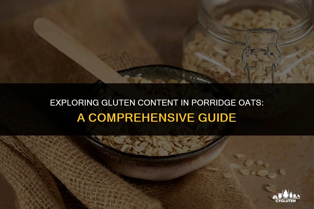 how much gluten is in porridge oats