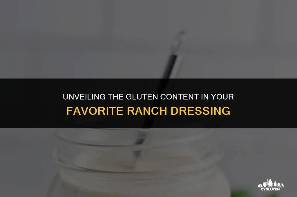 how much gluten is in ranch dressing