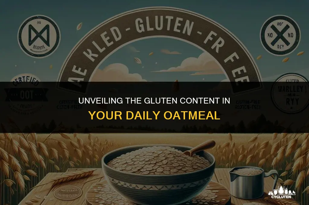 how much gluten is in regular oatmeal