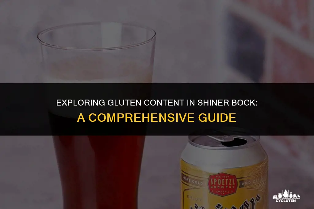how much gluten is in shiner bock