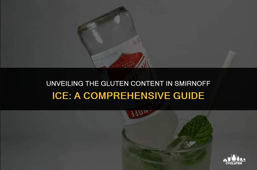 how much gluten is in smirnoff ice