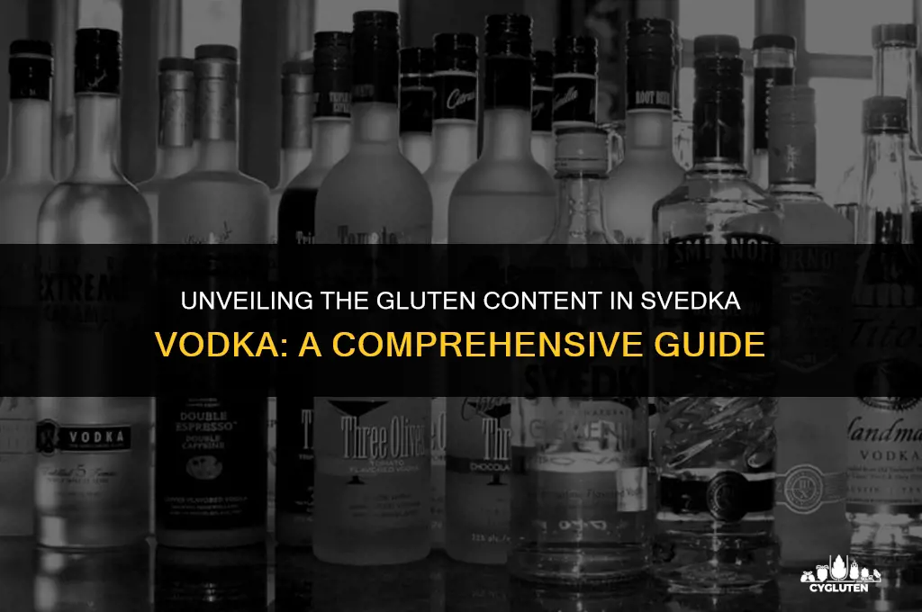 how much gluten is in svedka vodka