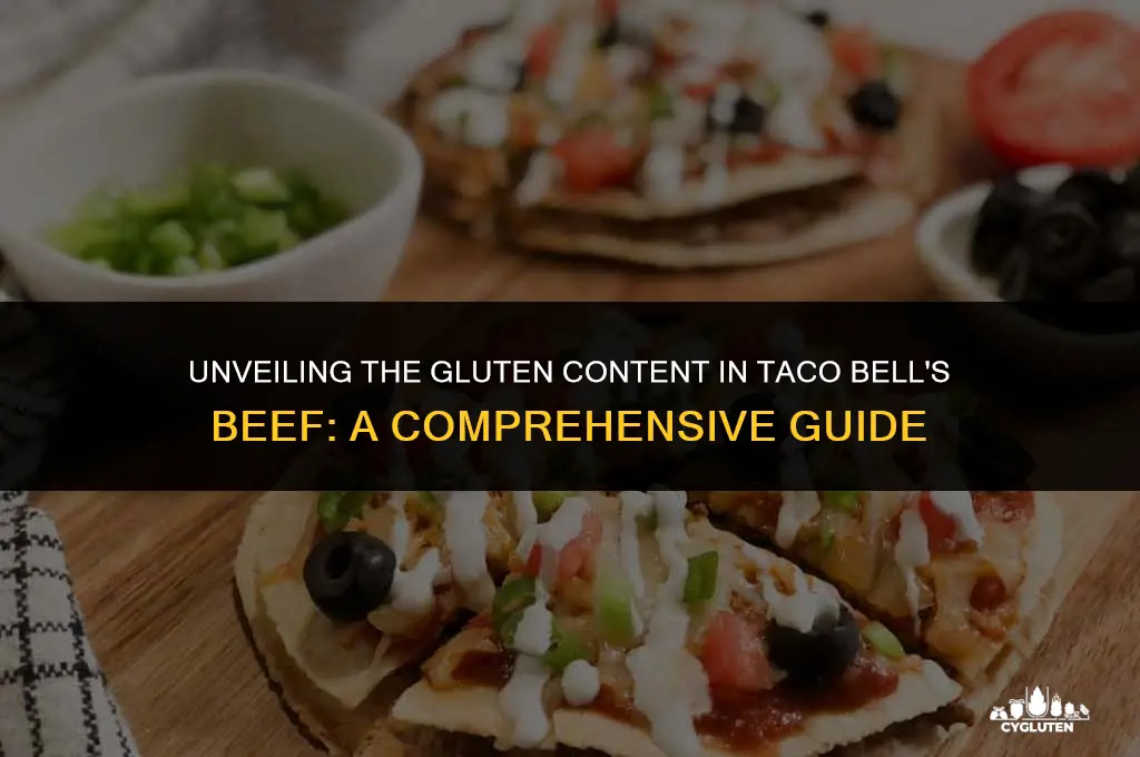 how much gluten is in taco bell beef