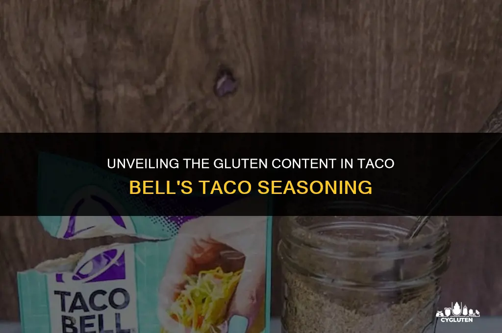 how much gluten is in taco bell taco seasoning