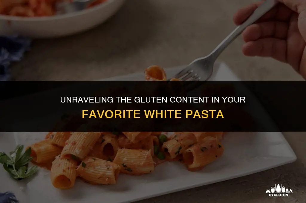 how much gluten is in white pasta