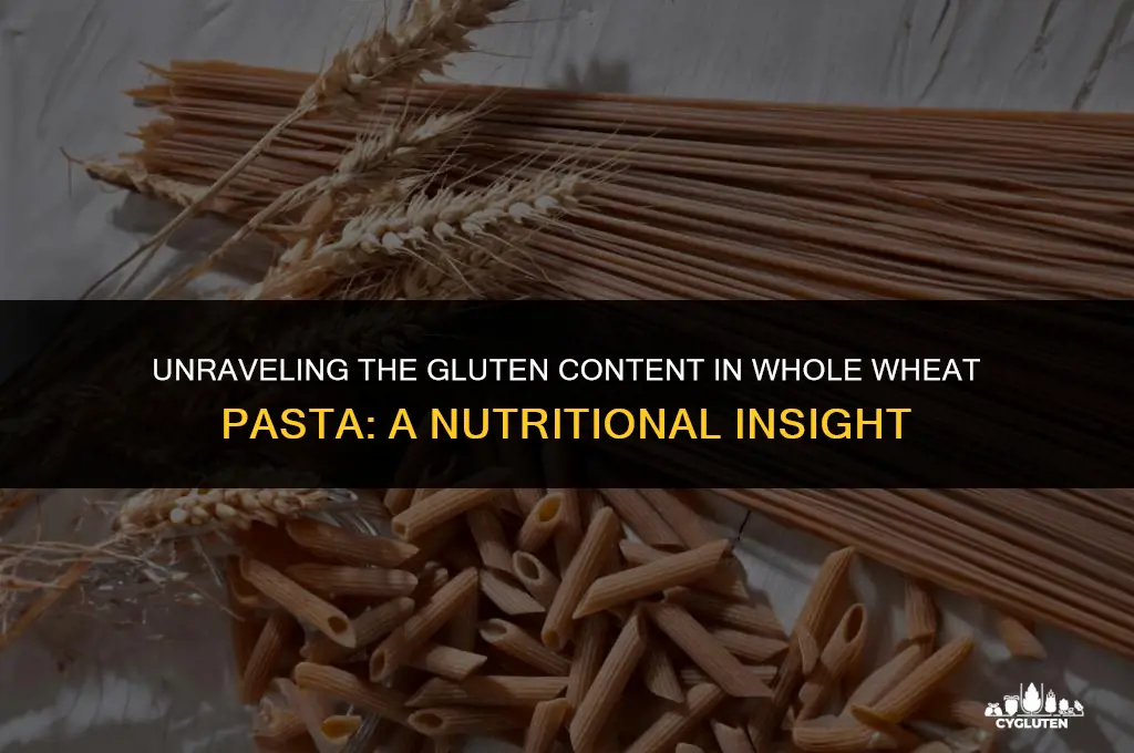 how much gluten is in whole wheat pasta