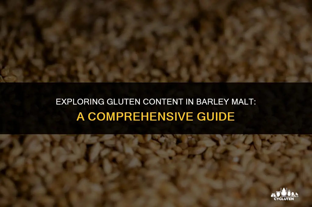 how much gluten is there in barley malt