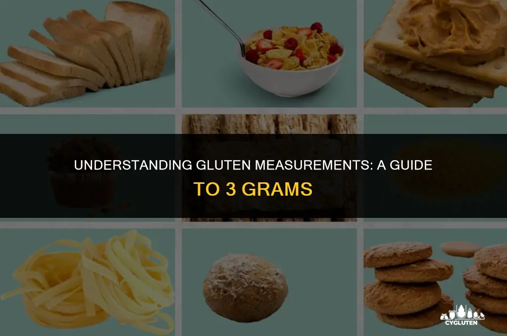 how much is 3 grams of gluten