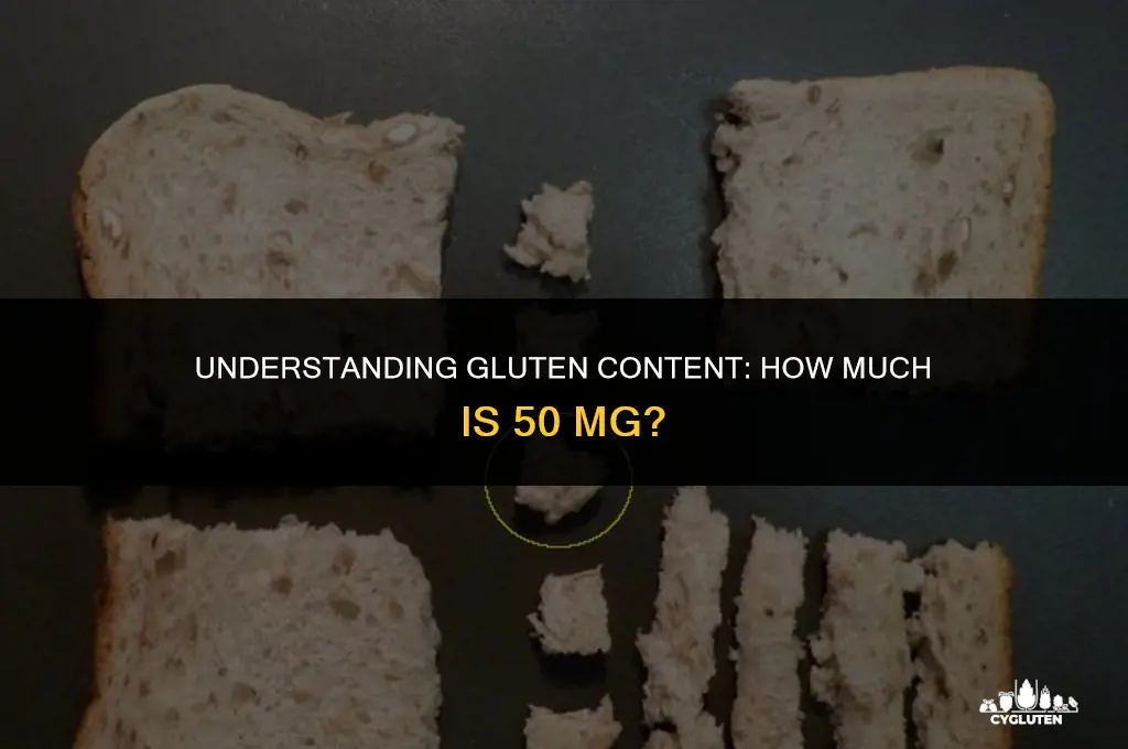 how much is 50 mg of gluten