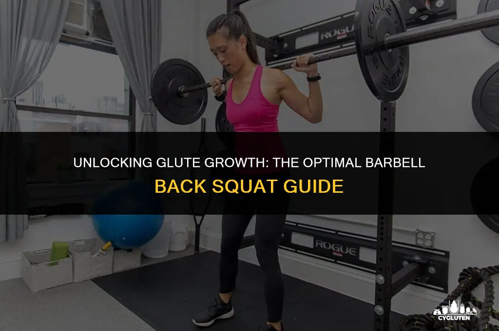 how much to back squat with barbell to grow glutes