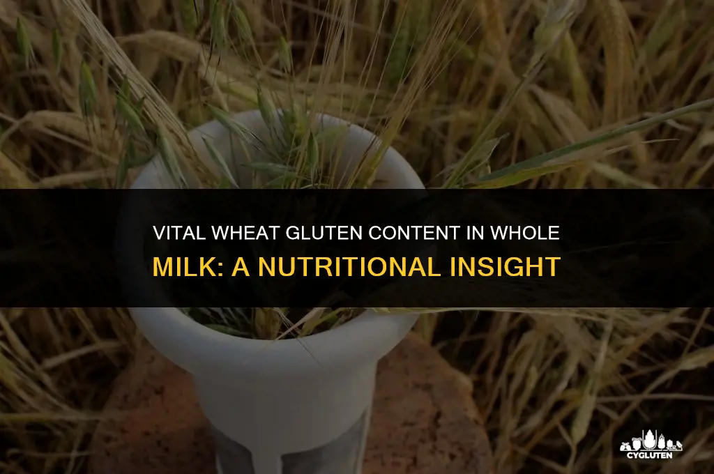 how much vital wheat gluten per cup of whole milk