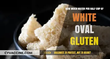 Precision in Baking: Water Requirements for Half a Cup of White Oval Gluten