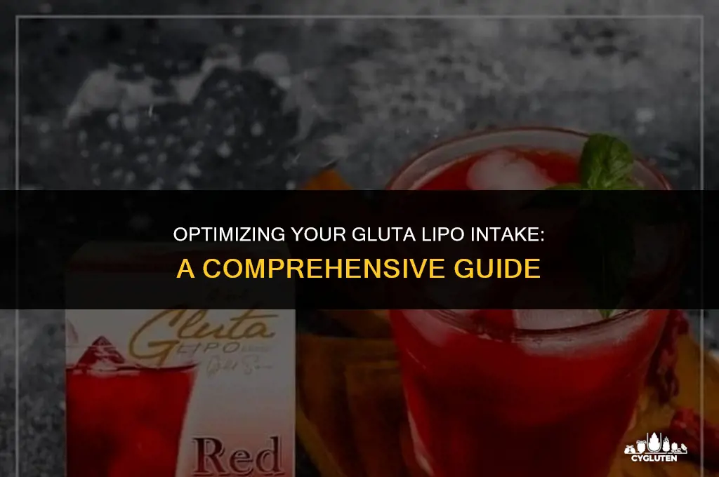 how often should i drink gluta lipo