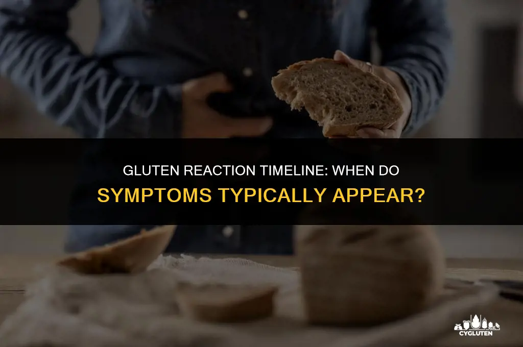 how soon after eating gluten do symptoms occur