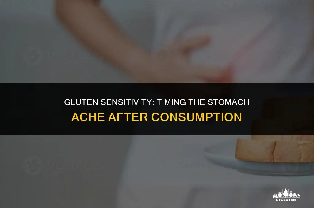 how soon after eating gluten does your stomach hurt