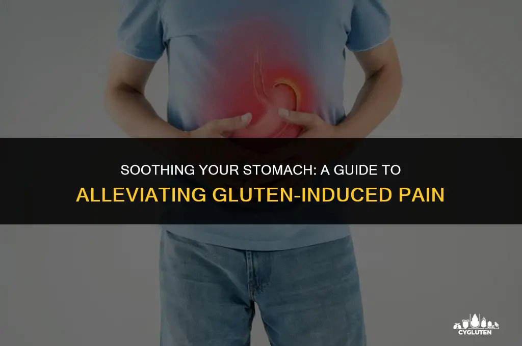 how to alleviate stomach pain from gluten