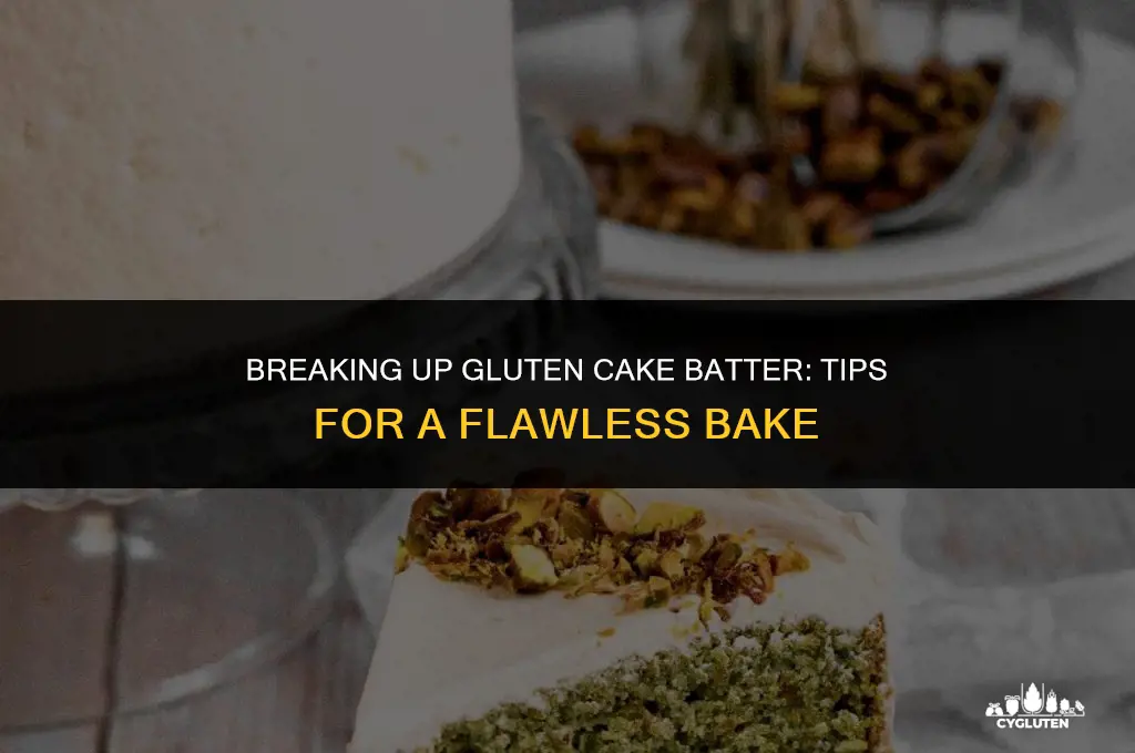 how to break up gluten cake batter