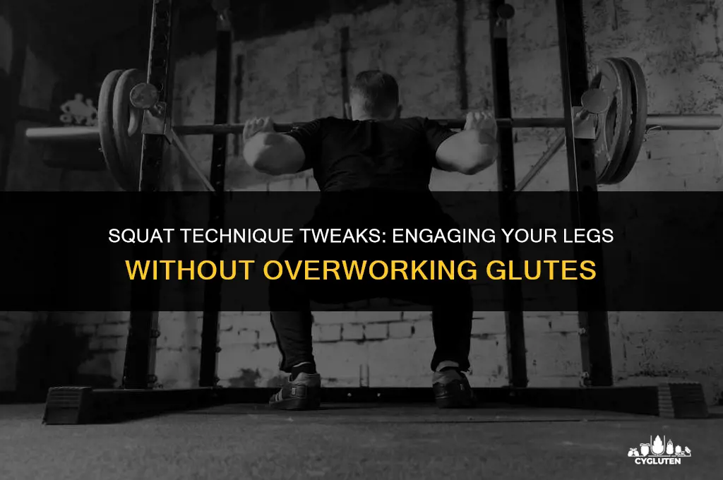 how to do squats without working glutes