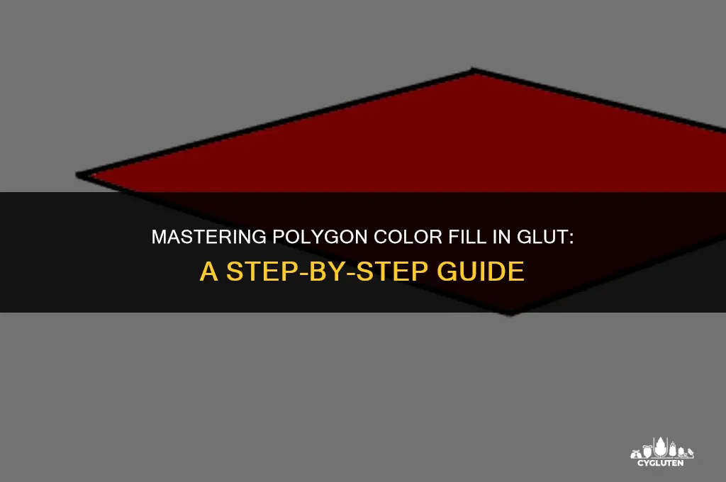 how to fill color in polygon in glut