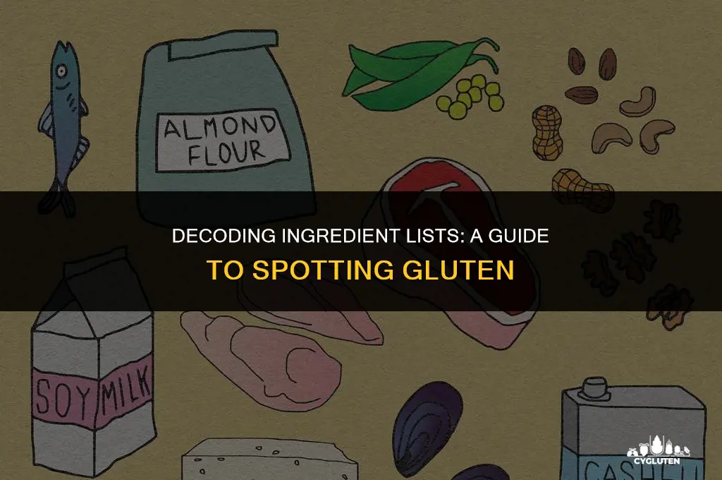 how to find gluten in ingredient lists