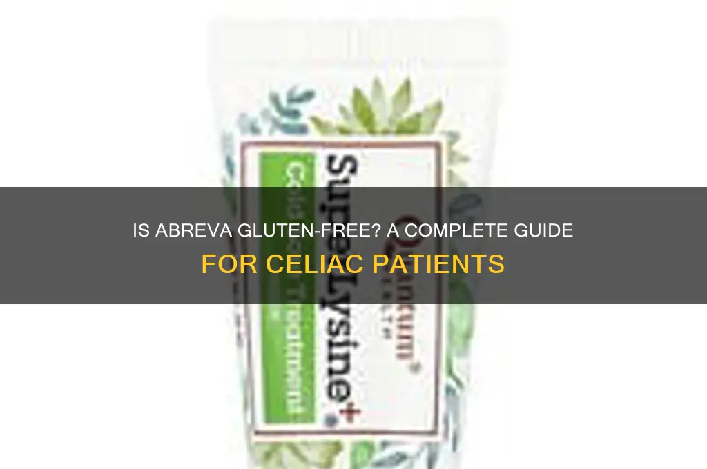 is abreva gluten free