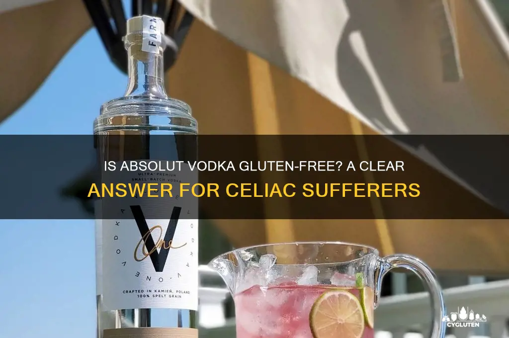 is absolut vodka gluten free
