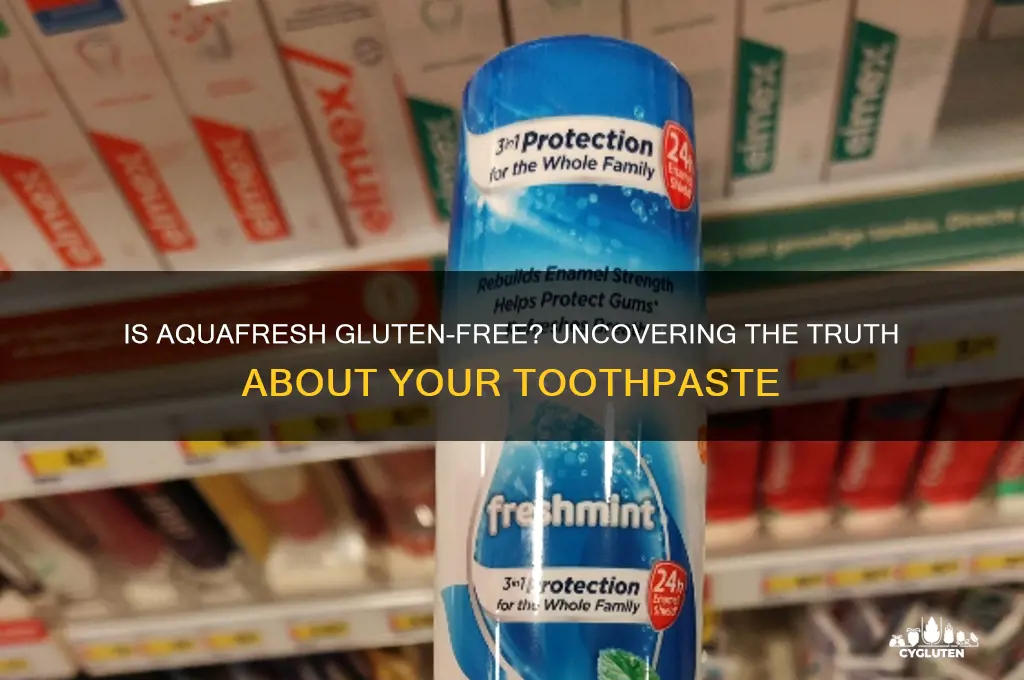 is aquafresh gluten free