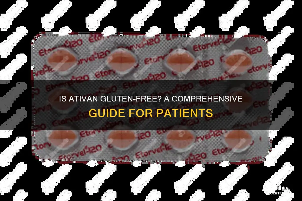 is ativan gluten free