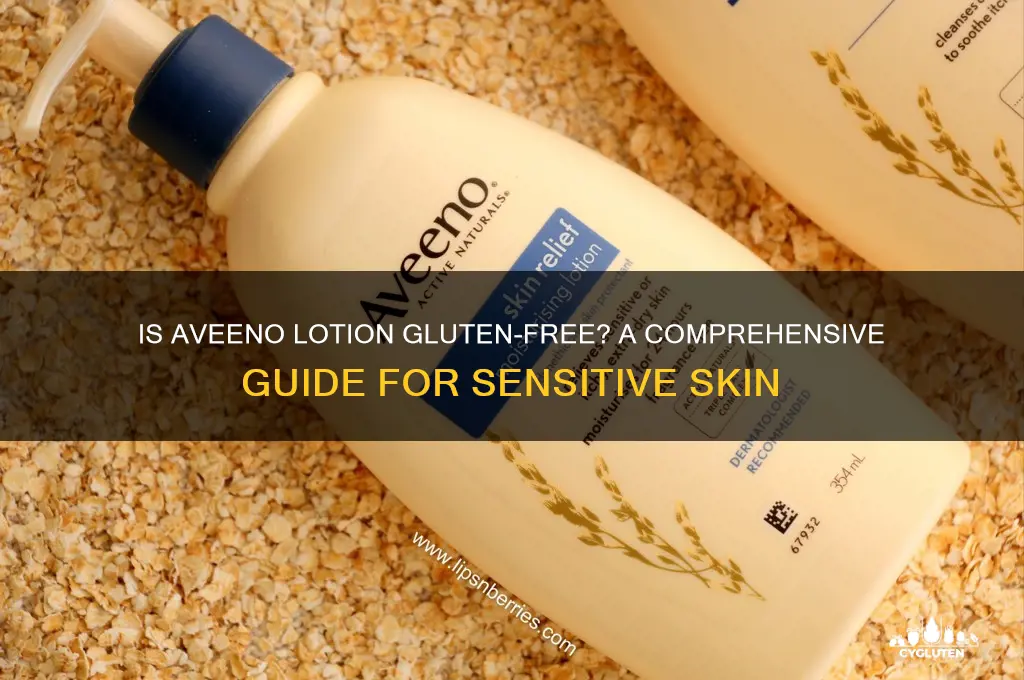 is aveeno lotion gluten free
