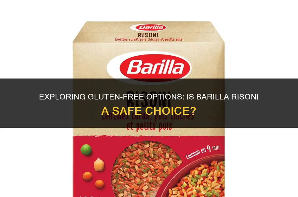 is barilla risoni gluten free