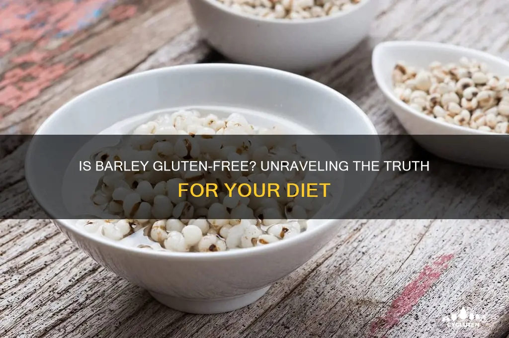 is barley gluten-free