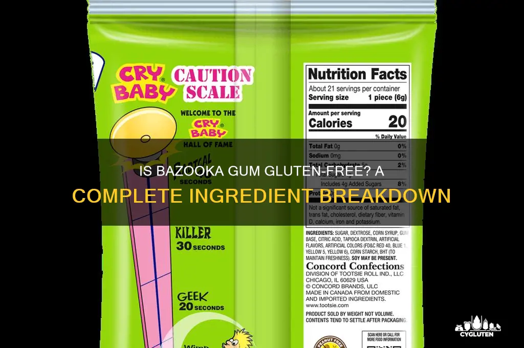 is bazooka gluten free