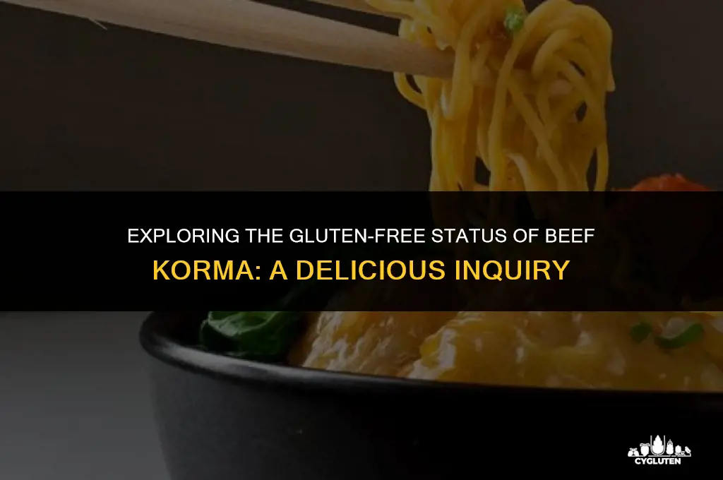 is beef korma gluten free