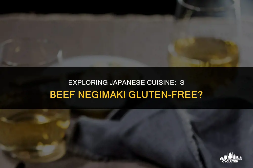is beef negimaki gluten free