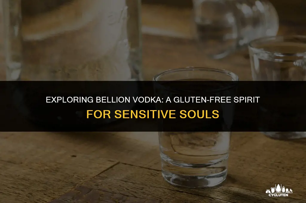 is bellion vodka gluten free