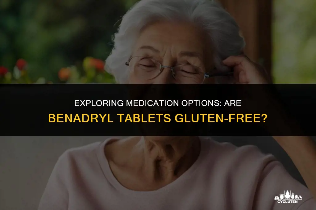 is benadryl tablets gluten free