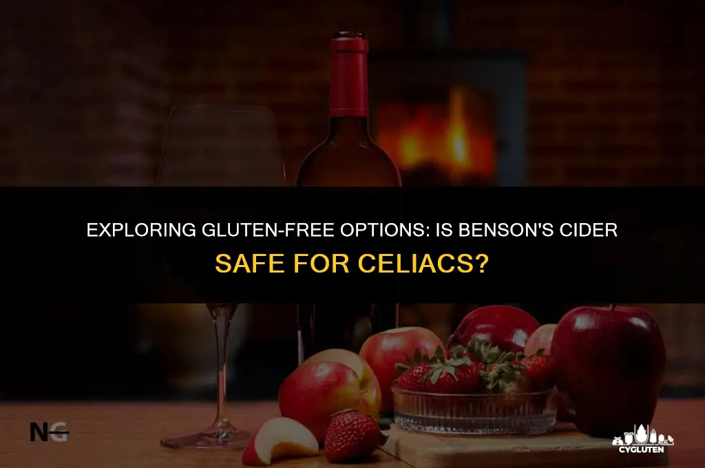 is bensons cider gluten free