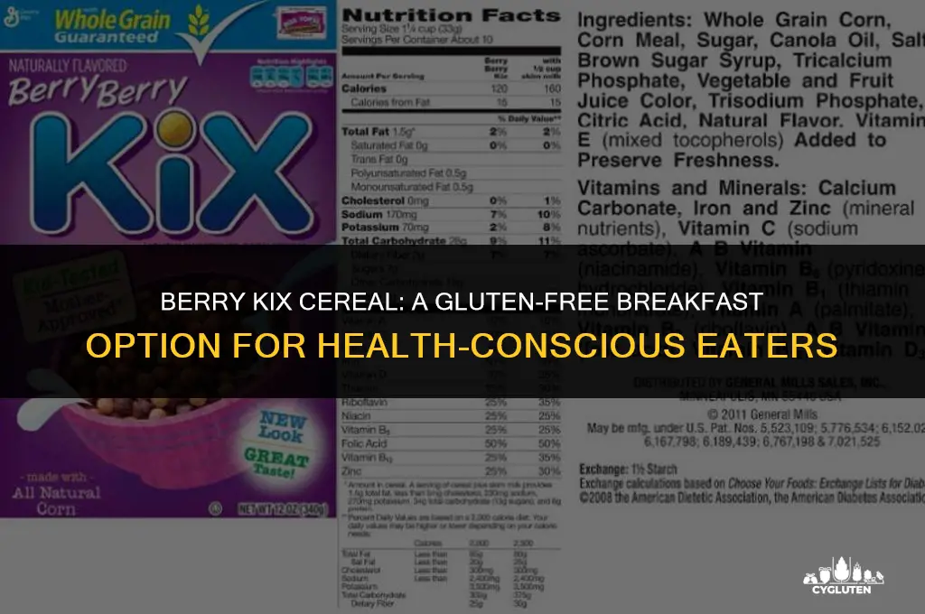 is berry kix gluten free