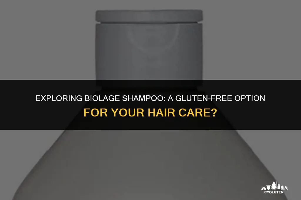 is biolage shampoo gluten free
