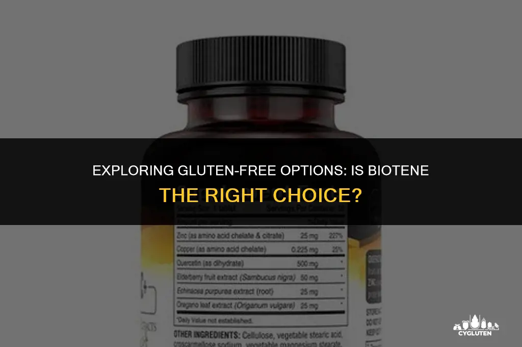 is biotene get gluten free