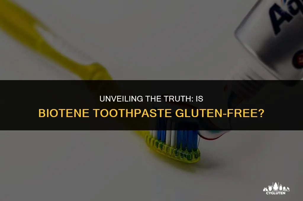 is biotene toothpaste gluten free