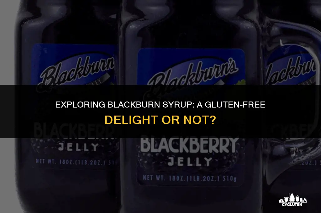 is blackburn syrup gluten free
