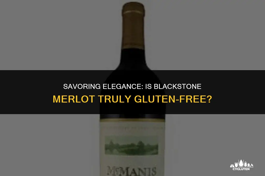 is blackstone merlot gluten free