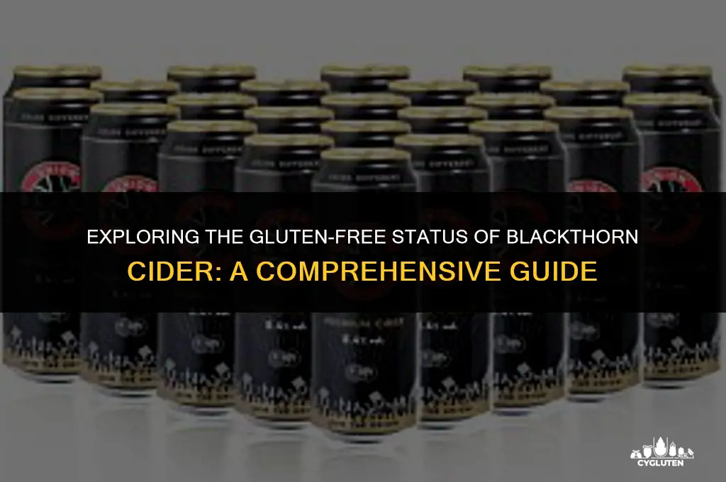 is blackthorn cider gluten free