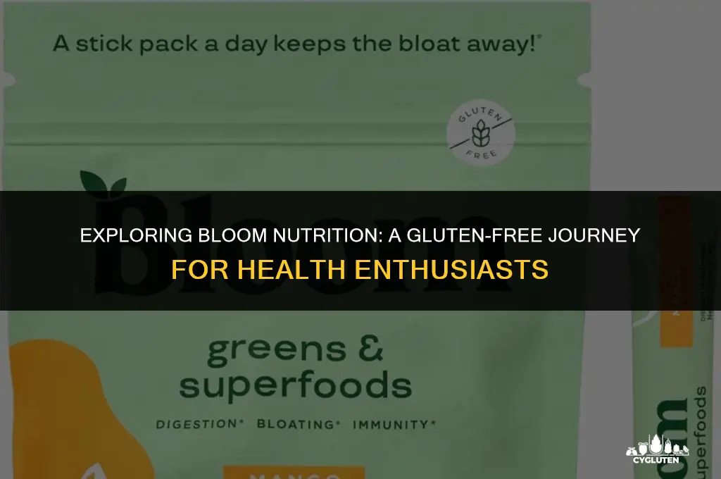is bloom nutrition gluten free