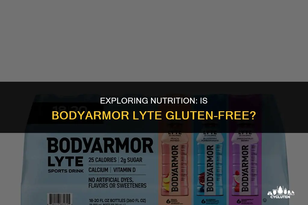 is bodyarmor lyte gluten free