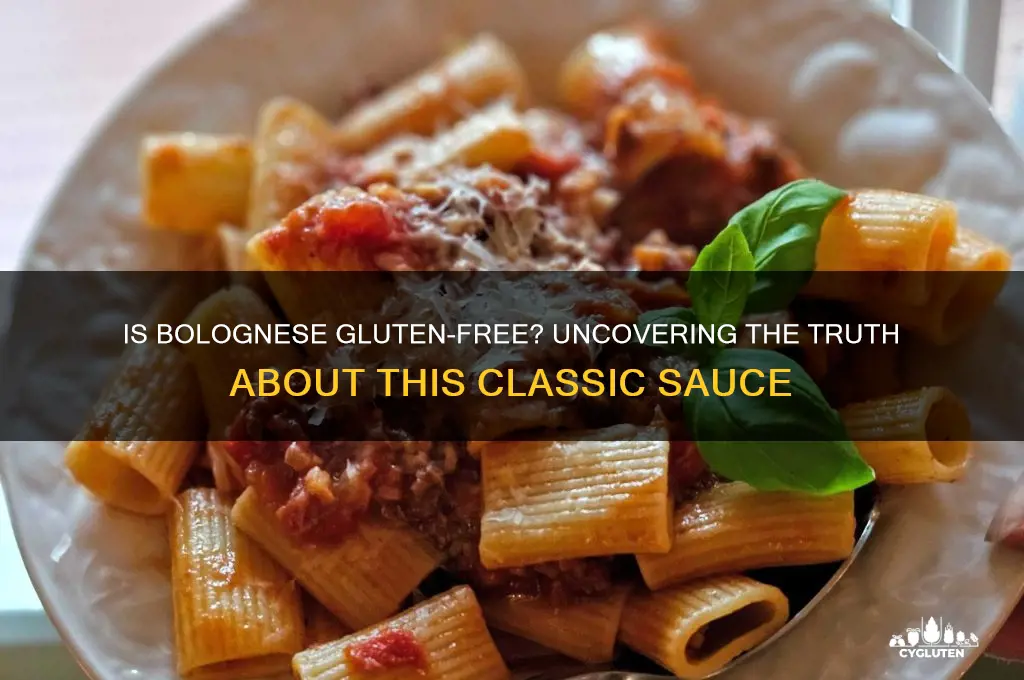 is bolognese gluten free