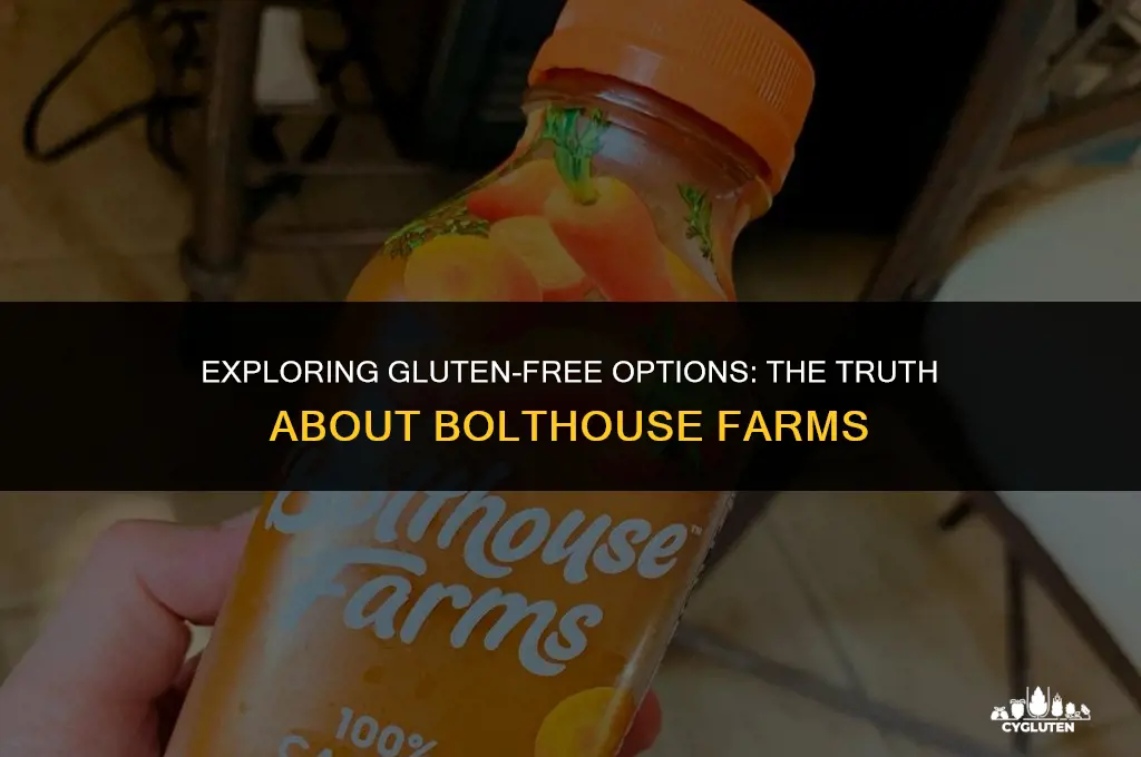 is bolthouse farms gluten free