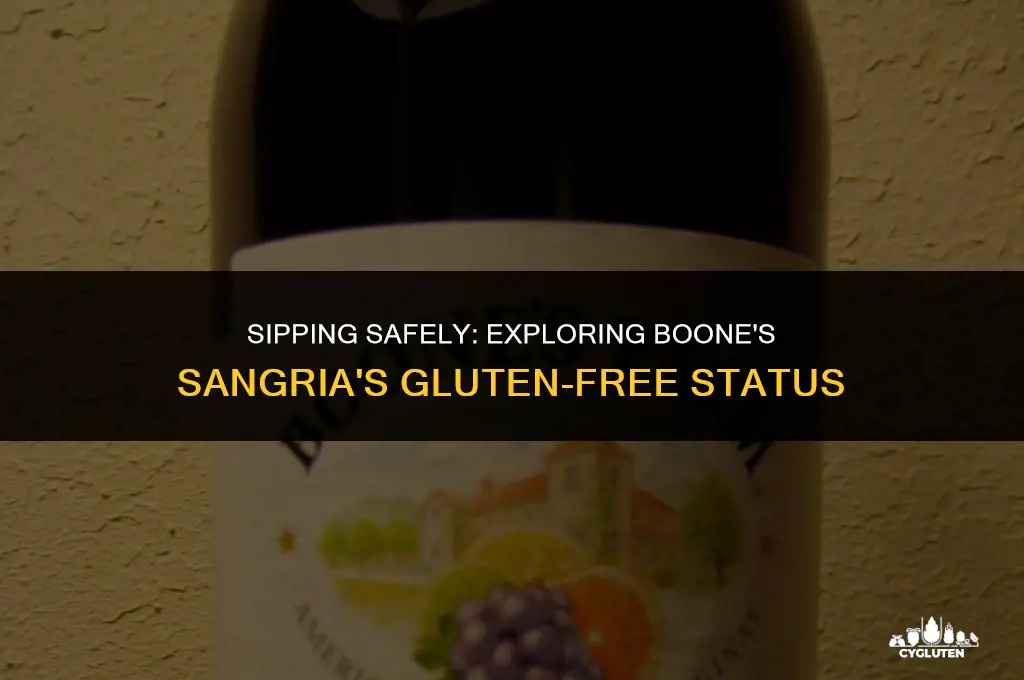is boones sangria gluten free